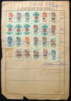 1964 1575 Ft okmánybélyeg felragasztva