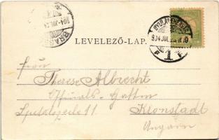 1904 Gyulafehérvár, Karlsburg, Alba Iulia; Hungária szálloda, üzletek. Schäser Ferenc kiadása / hote...
