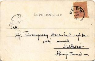 1899 (Vorläufer) Dés, Dej; látkép. Gálócsi Samu kiadása / general view (kopott sarkak / worn corners...