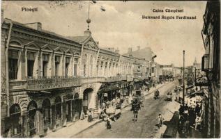 1923 Ploiesti, Ploesti, Ploesci; Calea Campinei, Bulevard Regele Ferdinand / street view, shops (fa)