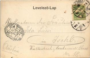 1904 Temesvár, Timisoara; Jenő herceg tér, emlékmű, Temesi Agrár Takarékpénztár, Uhrmann Henrik üzle...