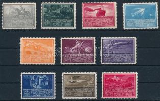 1933 WIPA nemzetközi bélyegkiállítás 10 különféle levélzárója