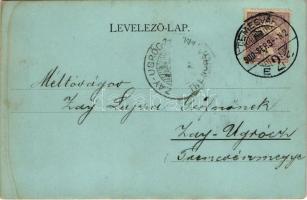 1900 Temesvár, Timisoara; Scudier szobor. Schmidt Edgar kiadása / Scudier-Denkmal / monument, statue...