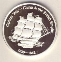 Cook-szigetek 2005. 1$ Ag "Ópiumháború" T:PP