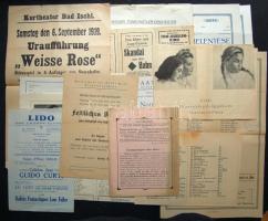 cca 1890-1940 17 db meghívó, plakát színházi és egyéb műsor