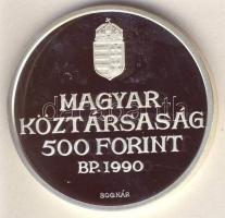 1990. 500Ft Ag "Kölcsey Ferenc" T:PP Csak 5000db! , tanúsítvánnyal