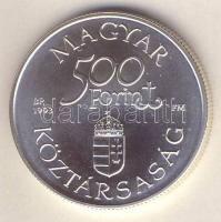 1993. 500Ft Ag "Régi dunai hajók I. - Árpád" T:BU, tanúsítvánnyal