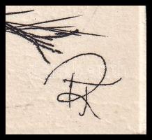 Rozanits Tibor (1931-): Madarak. rézkarc, papír, jelzett a dúcon, 10x15 cm