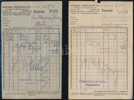 1948 3 db számla a Kecskeméti Szeszfinomítóvól pálinka főzésről barack, törköly, rum. Izsáki személynek