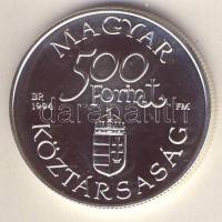 1994. 500Ft Ag "Régi dunai hajók II. - Carolina" T:BU , tanúsítvánnyal