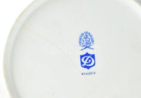 2 db Herendi Apponyi mintás tányér, jelzett, sérült, d: 24,5 cm