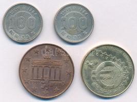 Japán 1964. 100Y Ag "Tokio Olimpia" (2x) + Németország 1997. 1,1/2E "Európa-hét"...