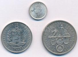 Malaya 1945. 5c Ag + Kelet-Karibi Államok 1965. 50c Cu-Ni + Venezuela 1967. 2B Ni T:1-,2
Malaya 194...