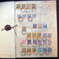 1924 Magyar Orsz. Közp. Takarékpénztár Revíziós könyv okmánybélyegekkel