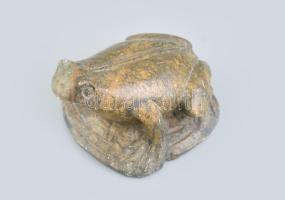 Jáspis béka figura. 8 cm