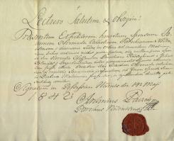 2db latin nyelvű okmány, levél viszpecséttel