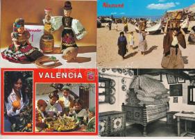 24 db MODERN népviseletes képeslap / 24 modern folklore motive postcards