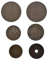 Szerbia 1883. 20p Cu-Ni + 1884. 10p Cu-Ni + Jugoszlávia 1925. 2D Cu-Ni "I. Sándor" (2db) +...