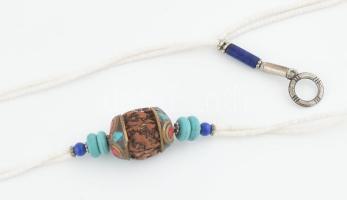 Nyaklánc, vegyes ásványos, h: 65 cm