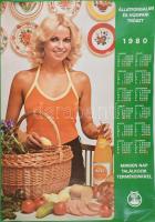 1980 ÁHT retro reklám naptár-plakát, ofszet, papír, feltekerve, lapszéli apró szakadásokkal, 98x67 cm