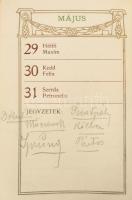 VÉDETT!!! 1905-1906 Róth Miksa (1865-1944) üvegfestő és mozaikművész határidő naplói (1905, 1906), a...