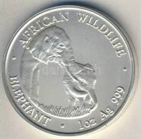 Zambia 2001. 500K Ag "Afrikai vadvilág-elefánt" T:BU
