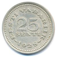Észtország 1928. 25s Ni-sárgaréz T:2 Estonia 1928. 25 Senti Ni-brass C:XF Krause KM#9