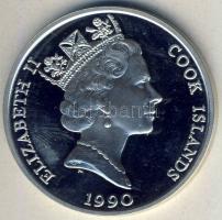 Cook-szigetek 1990. 50$ Ag "Veszélyeztetett állatvilág-bölény" T:PP Csak 25.000db!