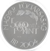 2004. 5000Ft Ag "XXVIII. Nyári Olimpia - Athén" kapszulában, tanúsítvánnyal, dísztokban T:...