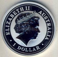 Ausztrália 2001. 1$ Ag 1oz. "Kookaburra" T:PP