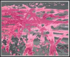 Gyúró István (1939-2021): Nyomot hagyok magam után, 2012. Computer grafika, papír, jelzett, paszpart...