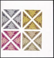 1925 Jókai centenárium 4 színű vágott levélzáró teljes ív reprint (16 db bélyeg)