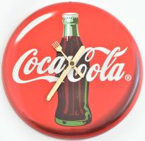 Coca-Cola retró pléh falióra, elemes, elem cserére szorul, d: 30 cm
