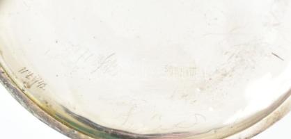 Ezüst(Ag) zsebóra, jelzett, nem jár, d: 5 cm