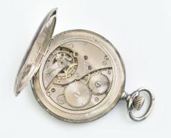 Ezüst(Ag) zsebóra, jelzett, nem jár, d: 5 cm