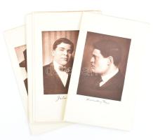 Magyar írók, költők arcképei, 9 db régi nyomat, foltos lapszélekkel, lapméret: 20x12 cm