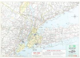 1978 New York and Vicinity map / New York és környékének térképe, 41x28,5 cm