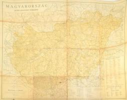 1946 Magyarország közigazgatási térképe. Szerk. és kiadja: Turner István. 1 : 500.000. Bp., Klösz Gy. és Fia, szakadásokkal, 118x84 cm