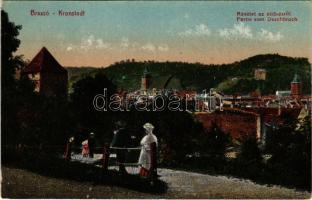 Brassó, Kronstadt, Brasov; részlet az áttörésről / Partie vom Durchbruch / general view, promenade