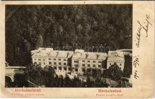 1902 Herkulesfürdő, Herkulesbad, Baile Herculane; Ferenc József udvar / Franz Josef's-Hof / spa, bath (vágott / cut)