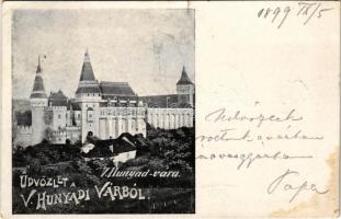 1899 (Vorläufer) Vajdahunyad, Hunedoara; Vajdahunyad vára / castle (szakadás / tear)