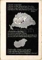 Hiszekegy. A Magyar Nemzeti Szövetség kiadása / Hungarian irredenta propaganda, credo, Treaty of Trianon (kopott sarkak / worn corners)