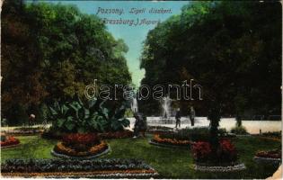 1911 Pozsony, Pressburg, Bratislava; Ligeti díszkert / park (EK)