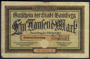 Német Birodalom/Weimari Köztársaság/Bamberg 1922.10. 1000M T:III