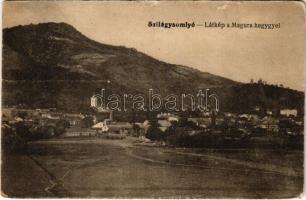 Szilágysomlyó, Simleu Silvaniei; látkép a Magura heggyel. Heimlich Izidor kiadása / general view, mountain (r)