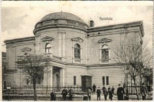 1940 Szatmárnémeti, Szatmár, Satu Mare; Színház télen / theatre in winter + 1940 Szatmárnémeti visszatért So. Stpl. (fl)