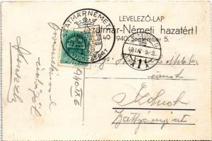 1940 Szatmárnémeti, Szatmár, Satu Mare; Színház télen / theatre in winter + "1940 Szatmárnémeti...