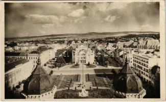 1944 Kolozsvár, Cluj; Nemzeti színház, háttérben a román határral / theatre (EK)