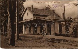 1917 Blamont, Bahnhof / railway station, WWI German military (worn corner)