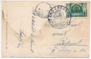 Szászrégen, Reghin; Közép utca, Theil üzlete. Vasúti levelezőlapárusítás 2399. / street view, shops ...